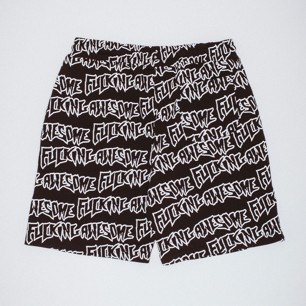 FA AOP Stamp Sweatshorts - Black White