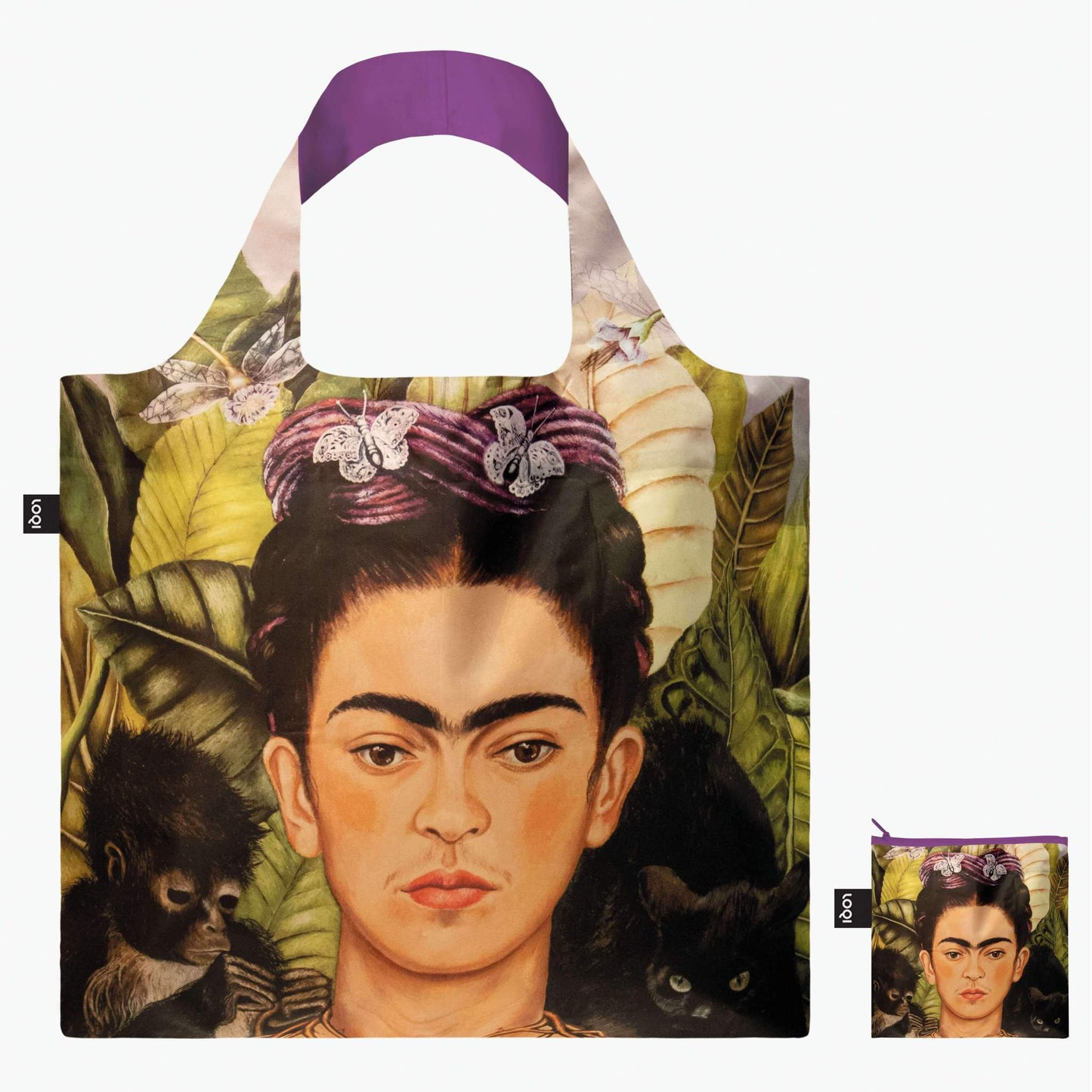 LOQI Frida Kahlo Self Portrait Recycled Bag - Multi
