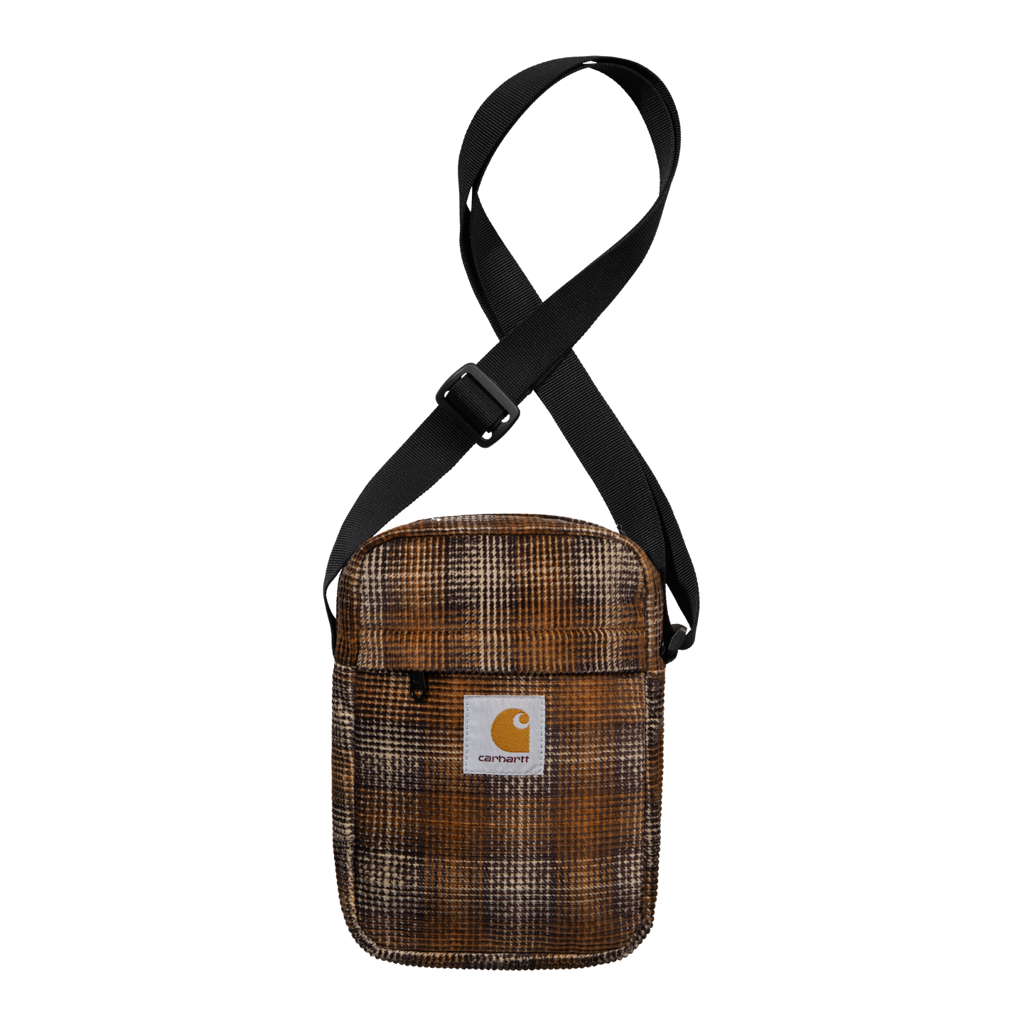 Carhartt WIP Flint Shoulder Pouch - Wiley Check Hamilton Brown