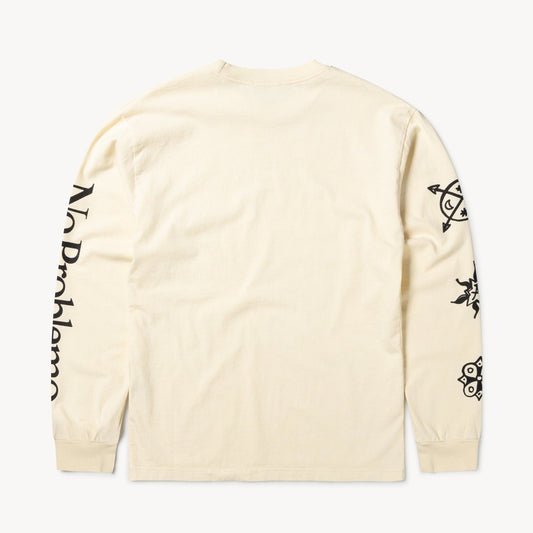 Aries Arise Sun + Moon LS T-Shirt - Alabaster