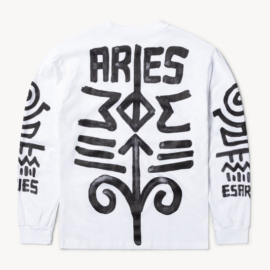 Aries Arise Bodypaint LS T-Shirt - White