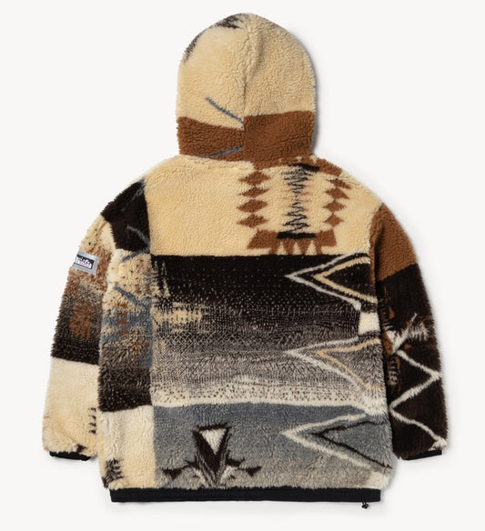 Aries Arise Oversized Ikat Fleece Hoodie - Multi