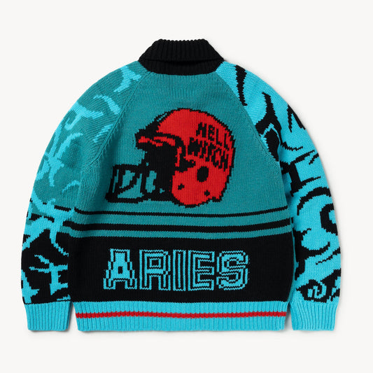 Aries Arise Varsity Zip Thru Knit - Multi