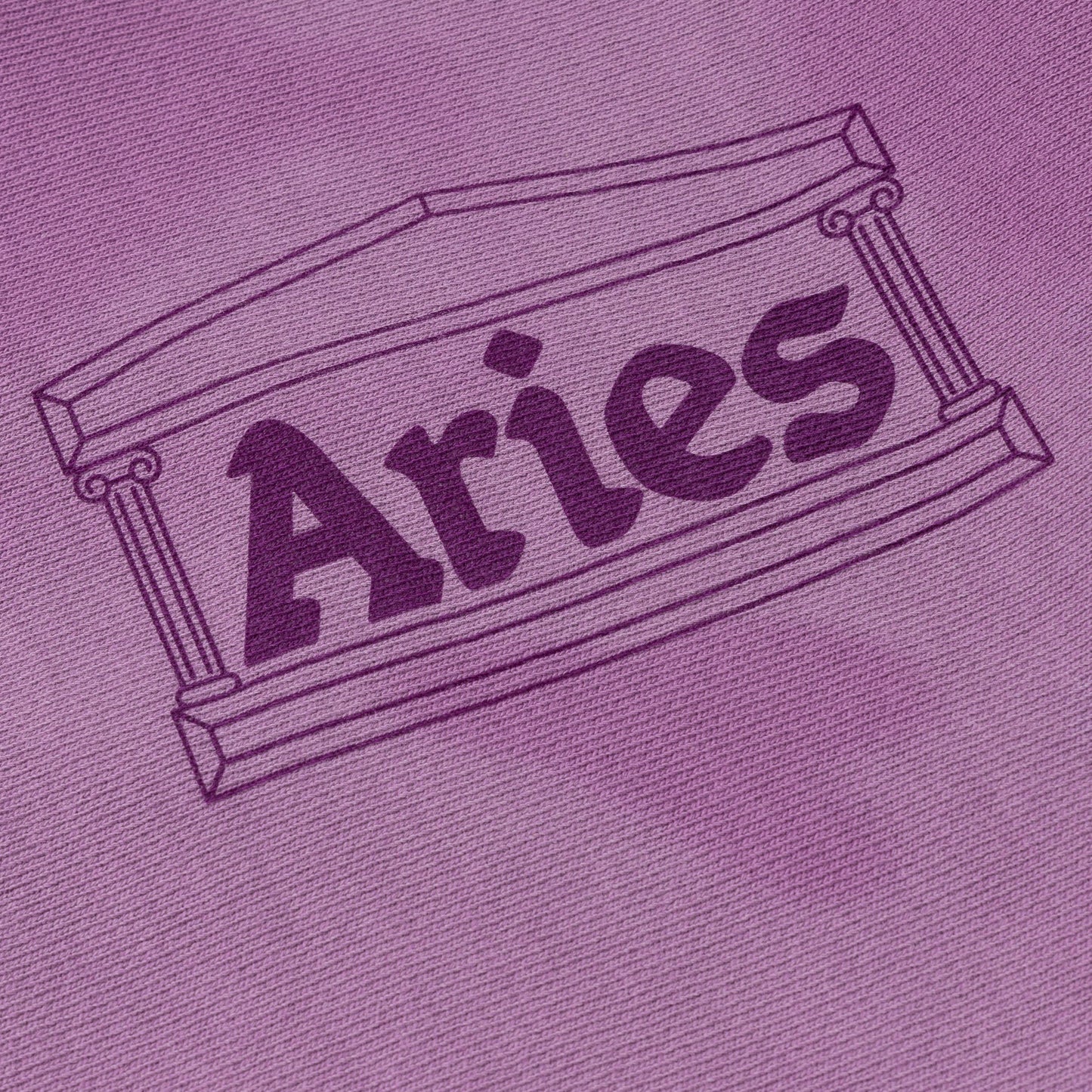 Aries Arise Sunbleached Cross Grain Temple Sweat - Iris