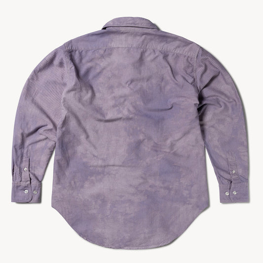Aries Arise Overdyed Oxford Stripe Shirt - Purple