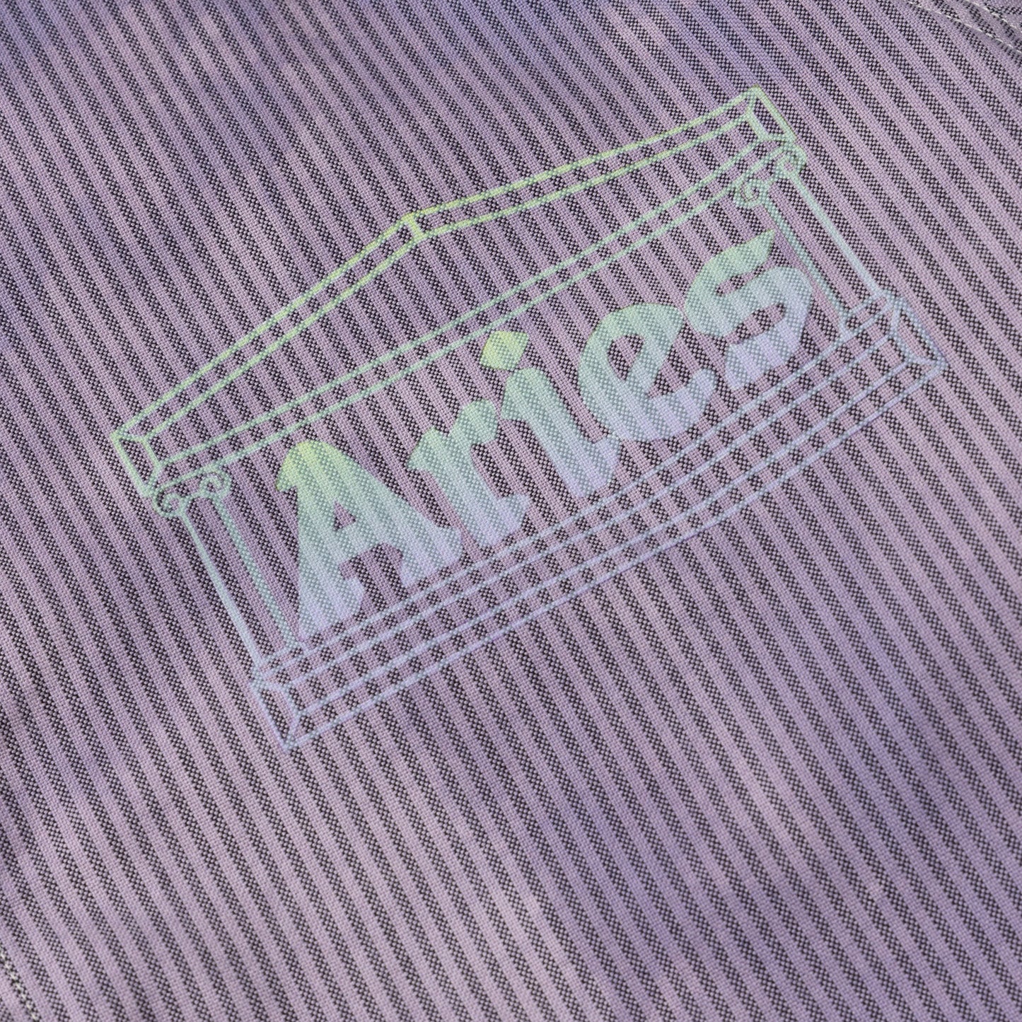 Aries Arise Overdyed Oxford Stripe Shirt - Purple