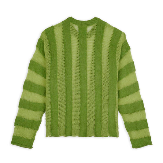 Brain Dead Fuzzy Threadbare Sweater - Green