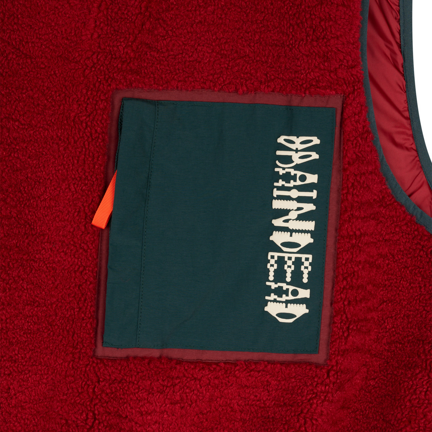 Brain Dead Ghost Sherpa Vest - Maroon