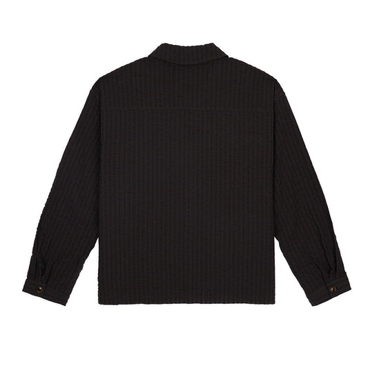 Brain Dead Gingham Mock Neck Shirt - Black