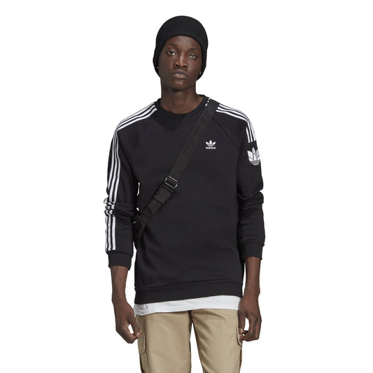 Adidas 3D Trefoil 3-Stripe Sweatshirt - Black