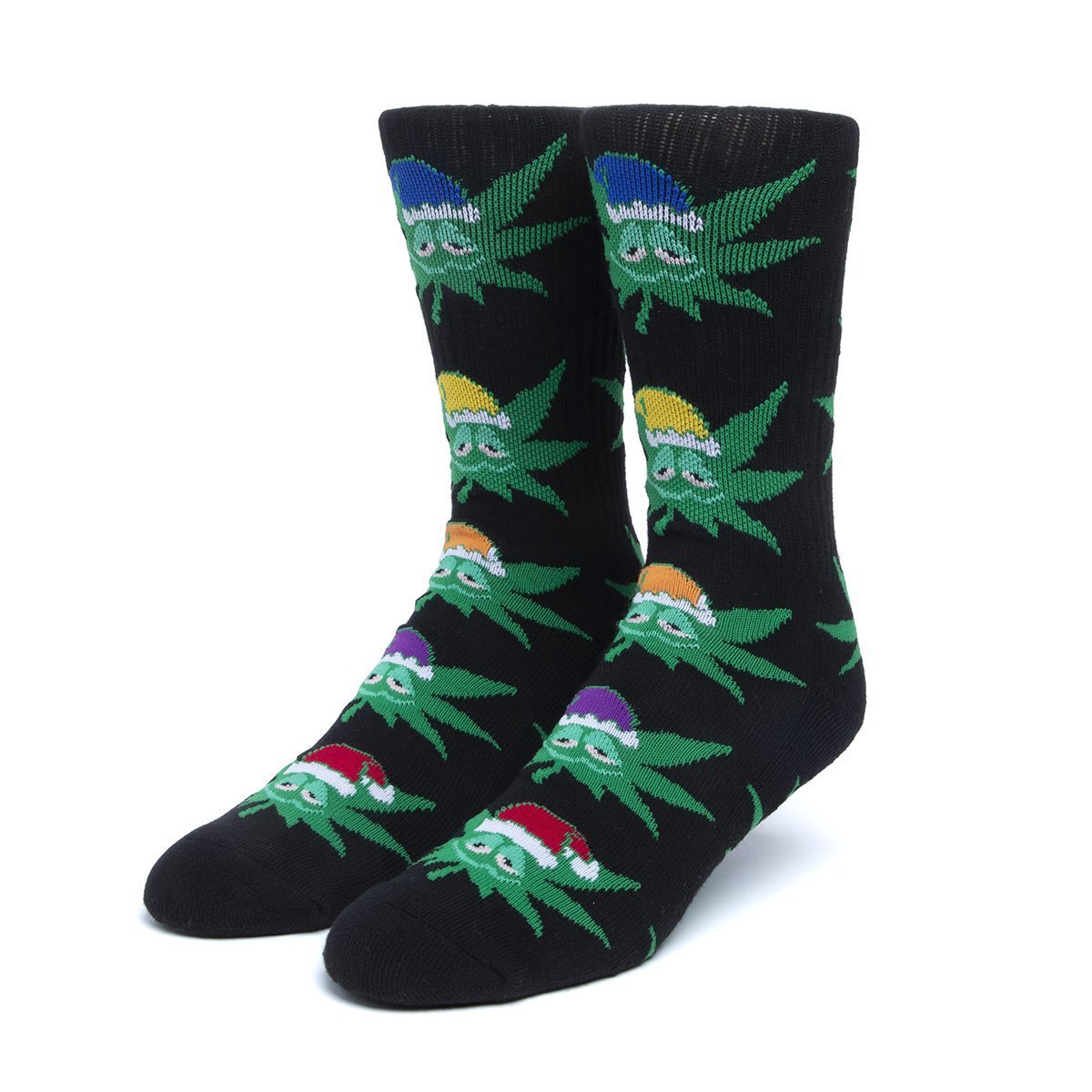 HUF Green Helpers Sock - Black