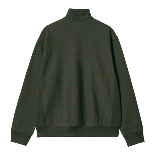 Carhartt WIP Half Zip American Script Sweatshirt - Plant