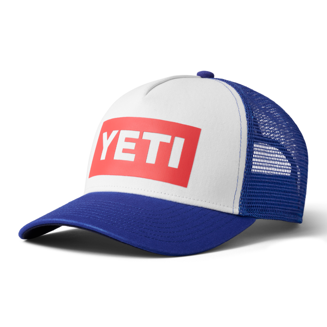 YETI American Logo Badge Trucker - Blue White