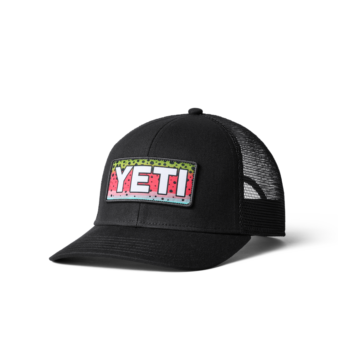 YETI Rainbow Trout Logo Badge Trucker - Black