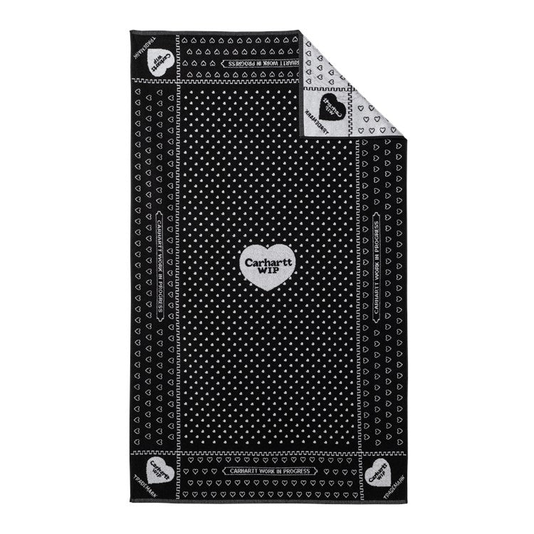 Carhartt WIP Heart Bandana Towel - Jacquard Black