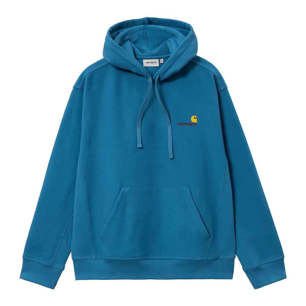 Carhartt WIP Hooded American Script Sweatshirt - Amalfi