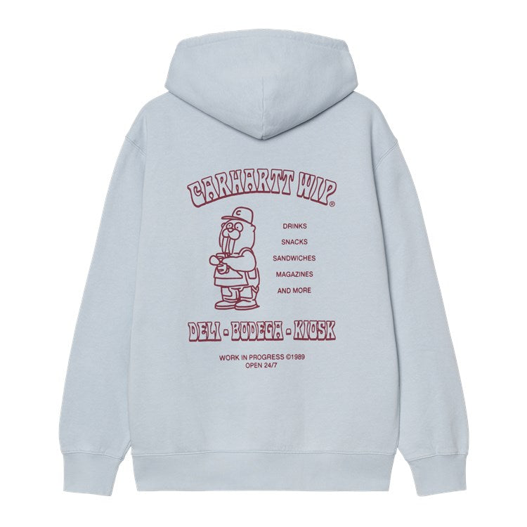 Carhartt WIP Hooded Sandwich Sweat - Blue Fog Red