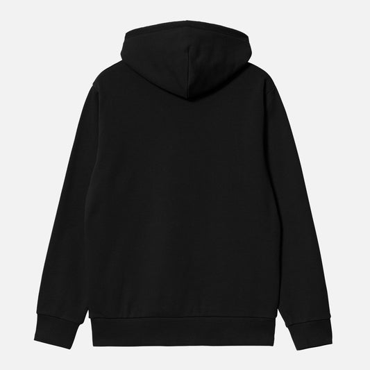 Carhartt WIP Hooded Script Embroidery Sweat - Black White