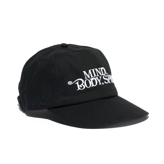 Awake NY Embroidered Mind Body Spirit 5 Panel Hat - Black