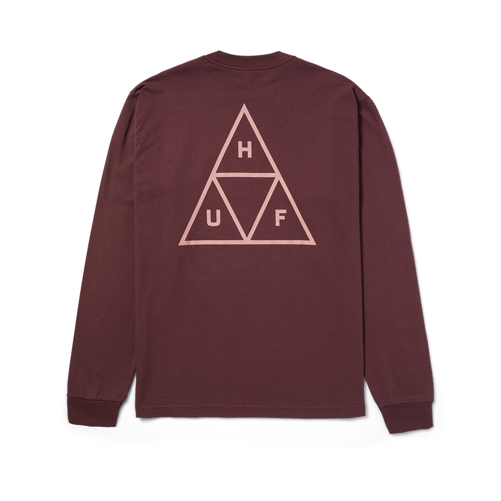 HUF Set Triple Triangle LS T-Shirt - Eggplant
