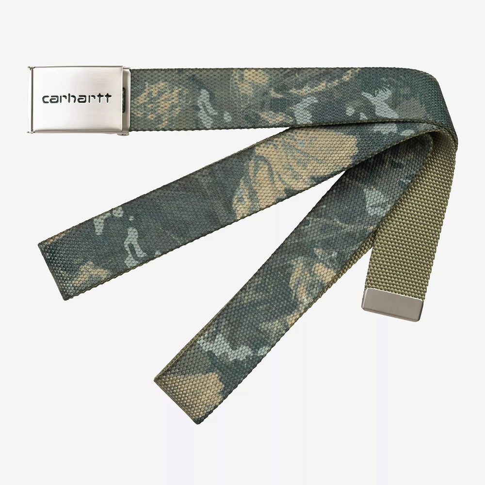 Carhartt WIP Chrome Clip Belt - Camo Combi Green Black