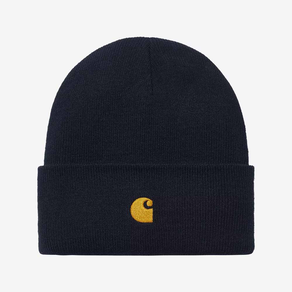 Carhartt WIP Chase Beanie - Dark Navy Gold