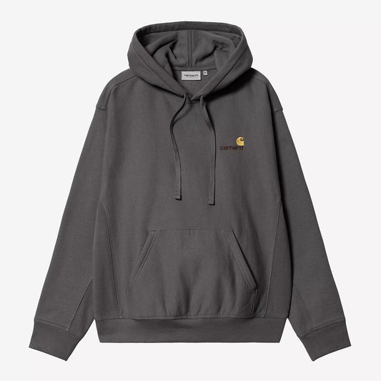 Carhartt WIP Hooded American Script Sweatshirt - Graphite
