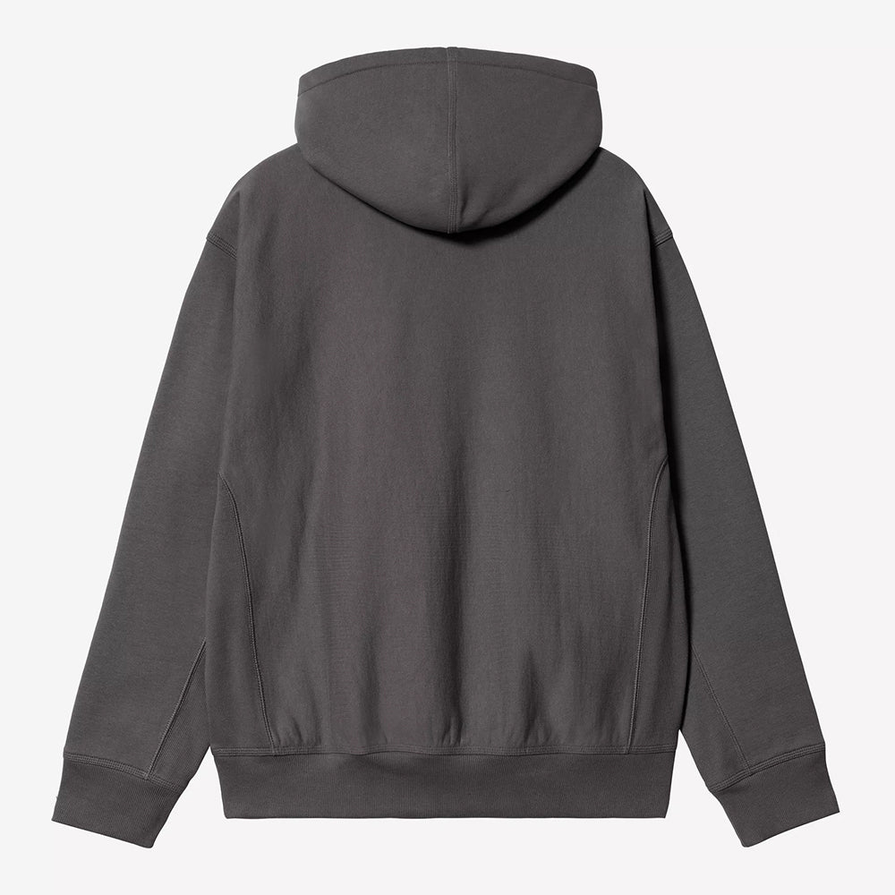 Carhartt WIP Hooded American Script Sweatshirt - Graphite