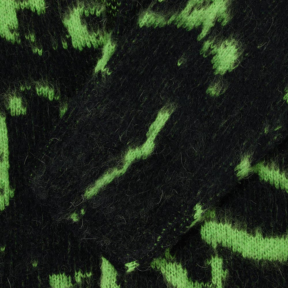 Edwin Hiji Cardigan - Black Poison Green