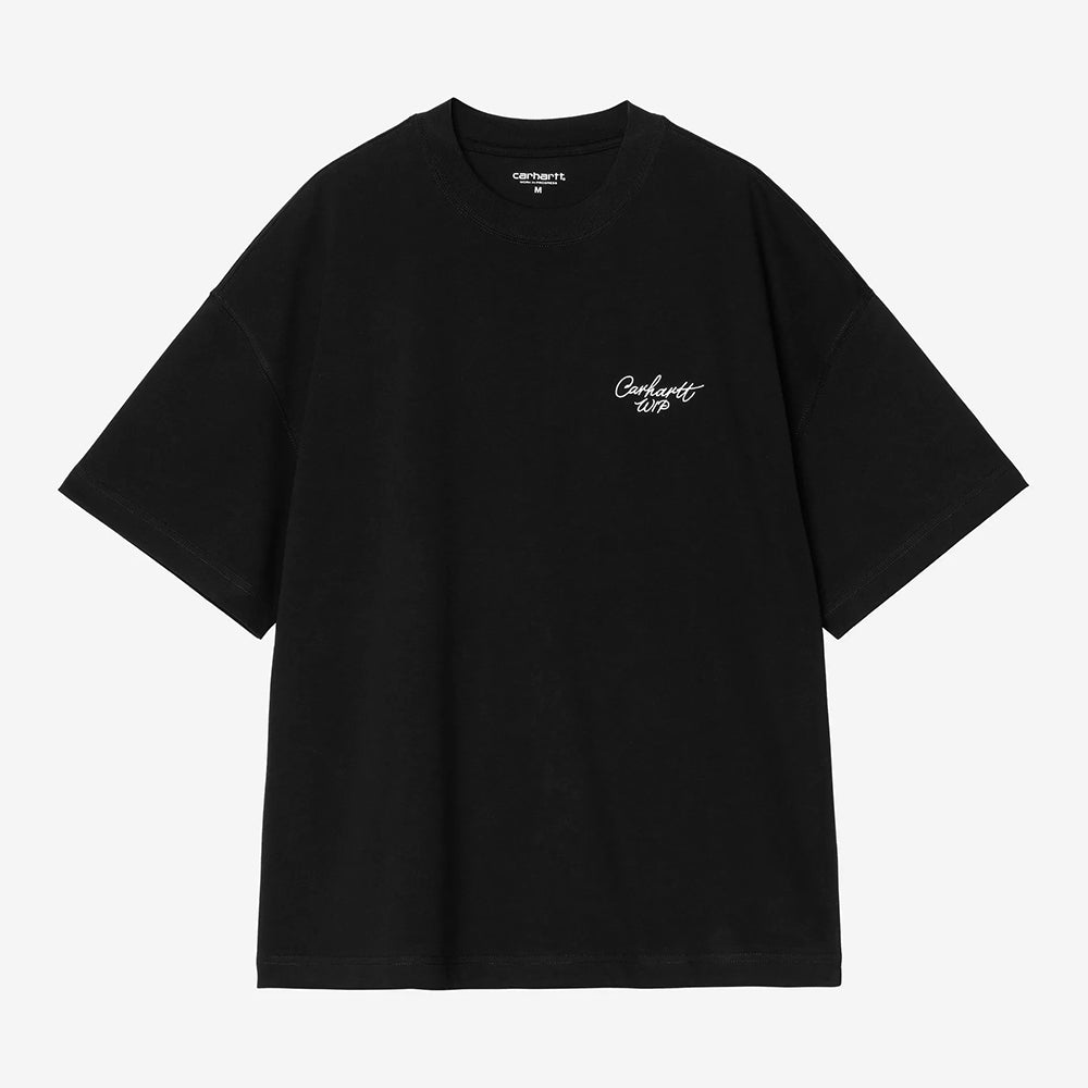 Carhartt WIP S/S Signature Script Tee - Black White