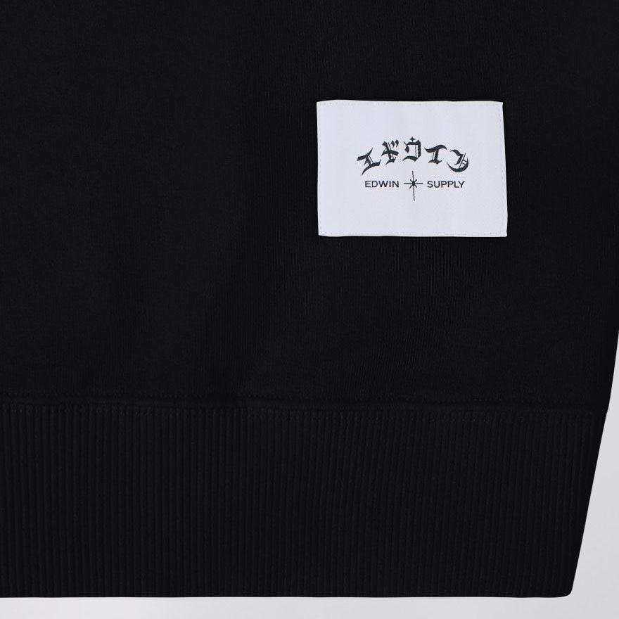 Edwin High Life Low Levels Sweat - Black