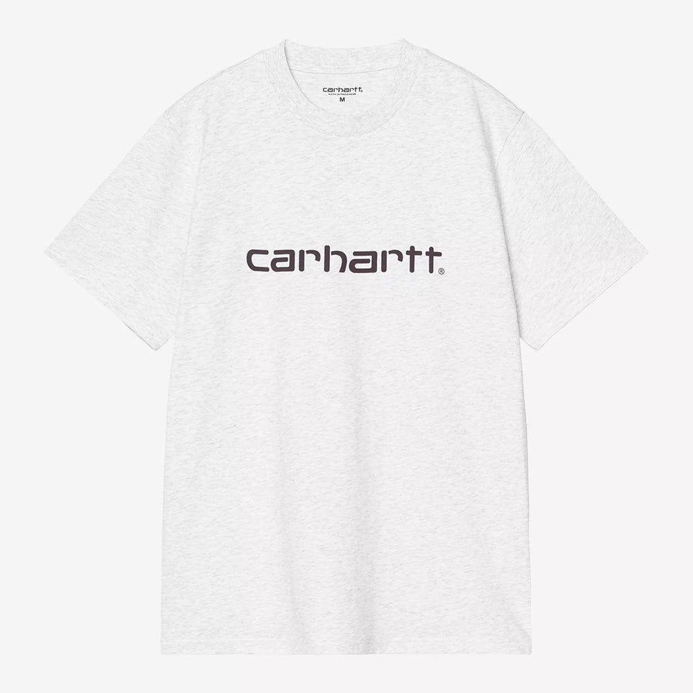 Carhartt WIP S/S Script T-Shirt - Ash Heather Cozy Purple