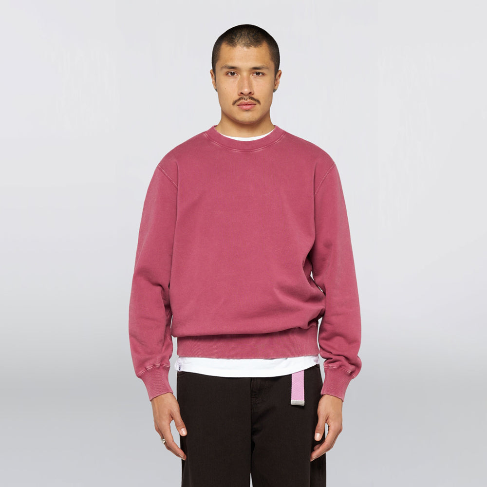 Edwin Axiom Crew Sweat - Red Plum