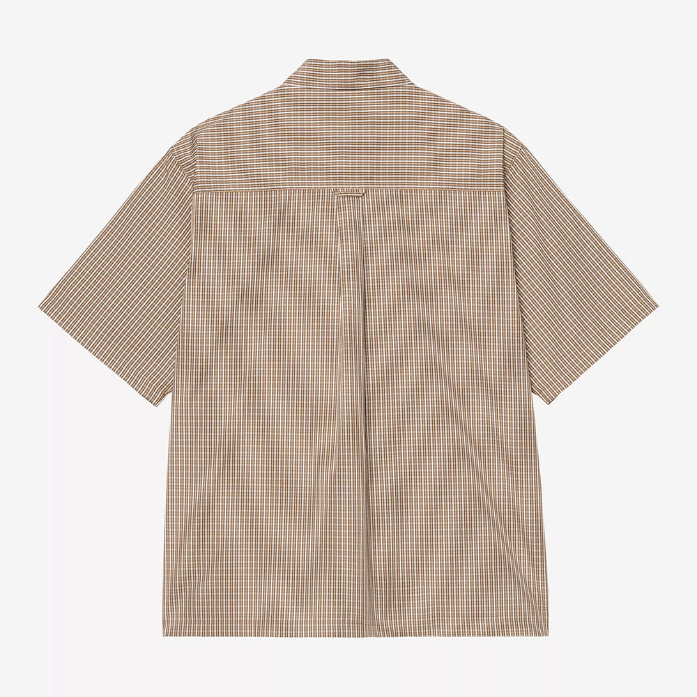 Carhartt WIP S/S Groff Shirt - Groff Check Hamilton Brown