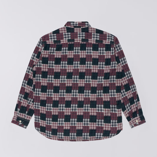 Edwin Work Shirt - Green Red