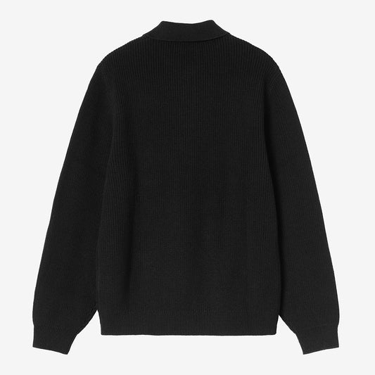 Carhartt WIP L/S Miles Polo - Black