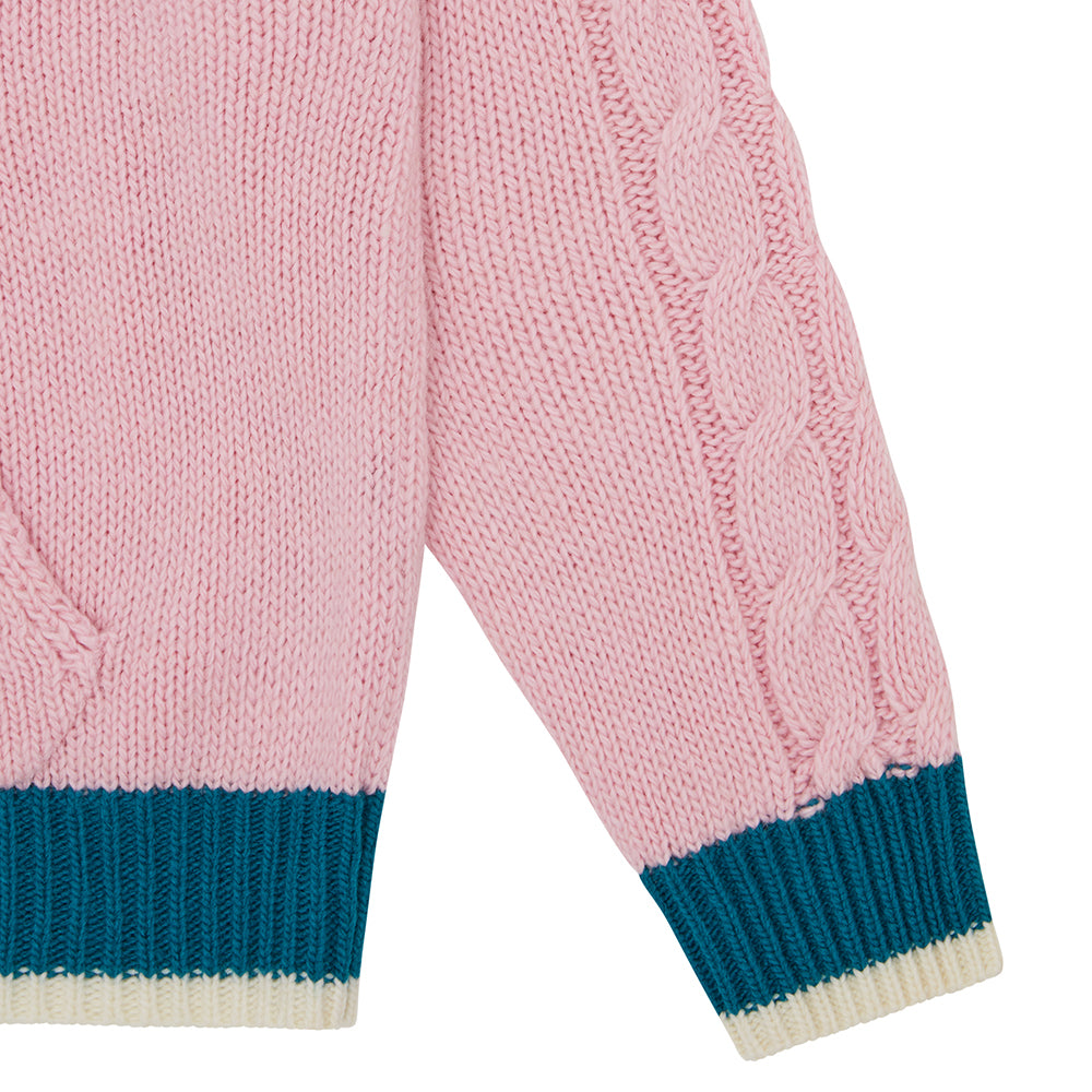 ICECREAM Running Dog Knitted Zip Thru - Pink