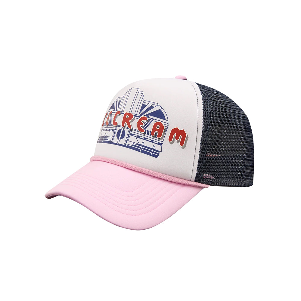 ICECREAM Diner Trucker Cap - White Pink