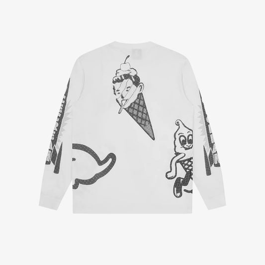 ICECREAM Halftone Multi Logo LS - White