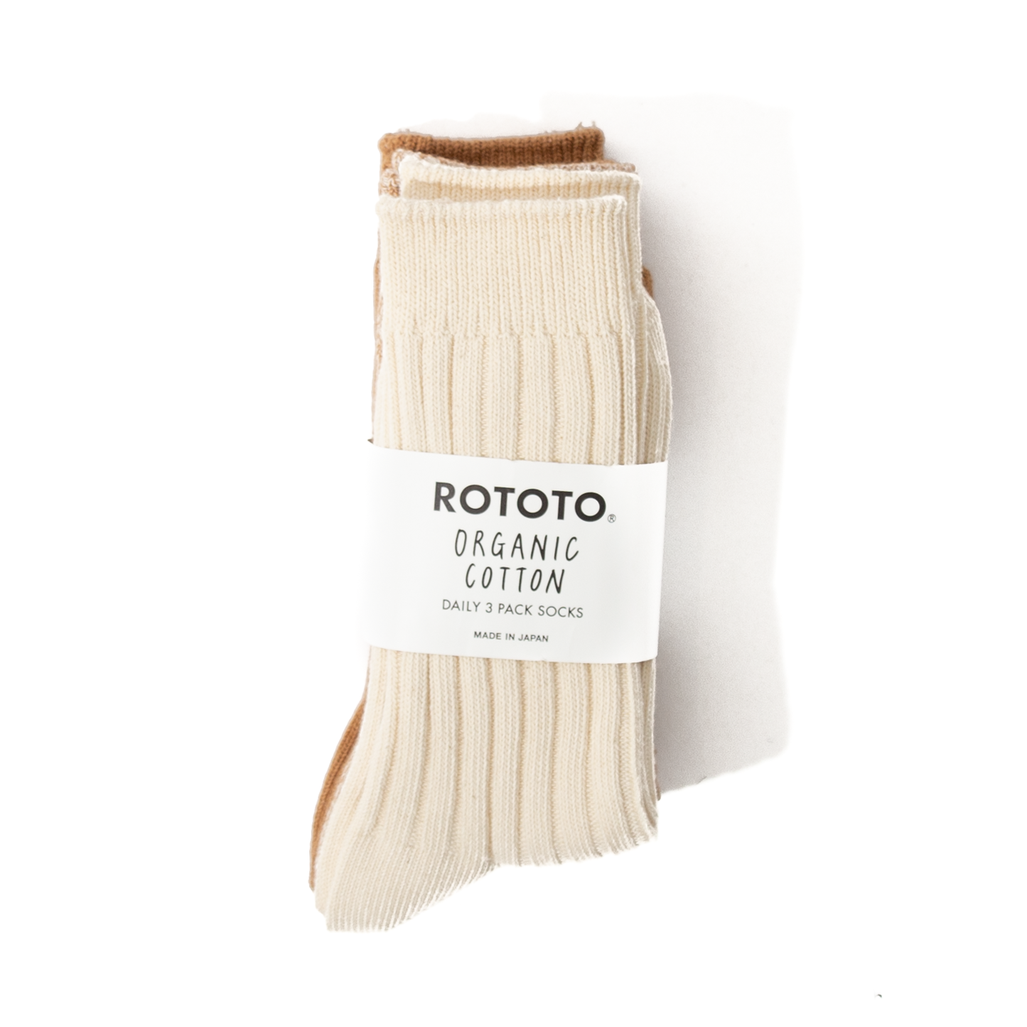RoToTo Organic Daily 3-Pack Socks