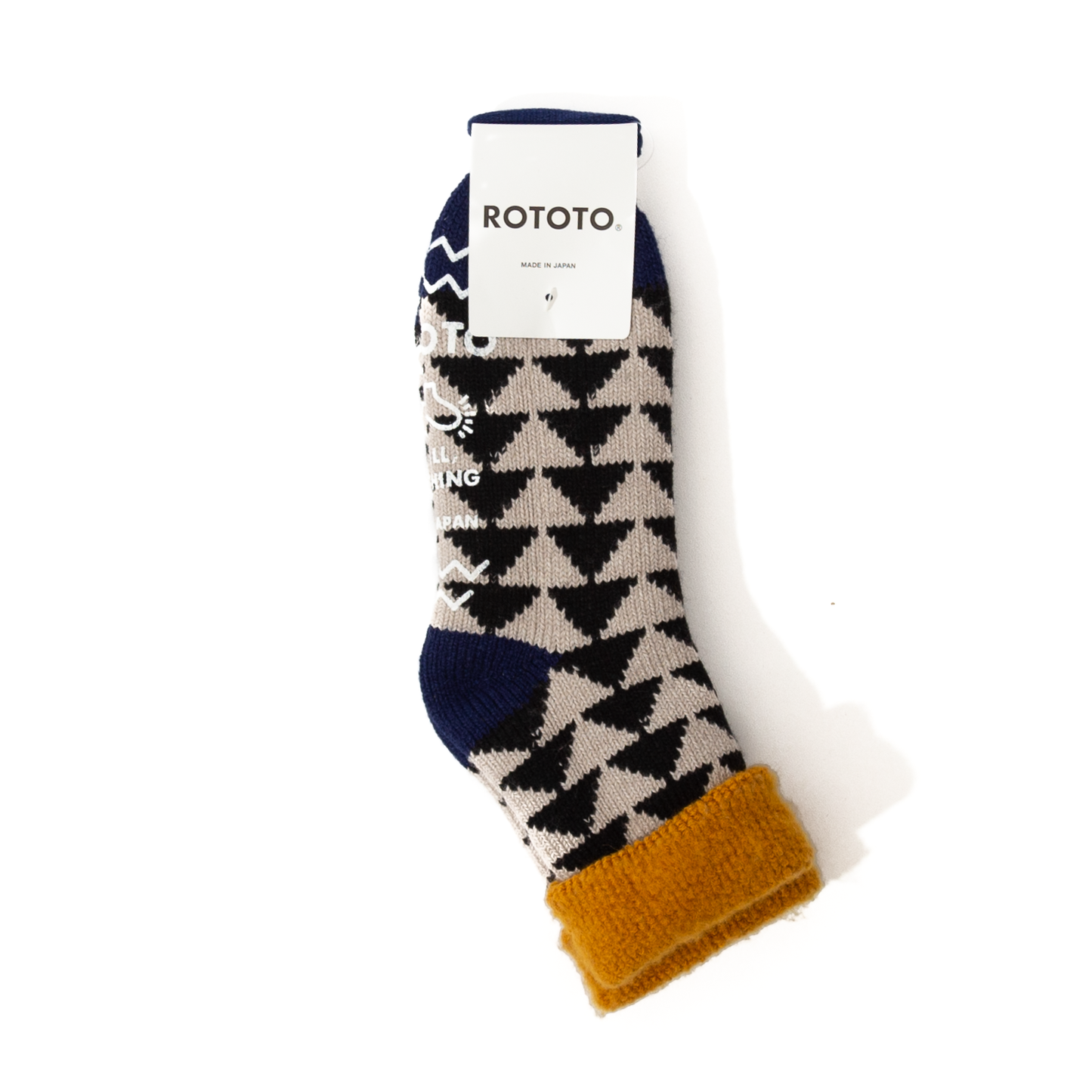 RoToTo Comfy Room Sankaku Socks - Gbn