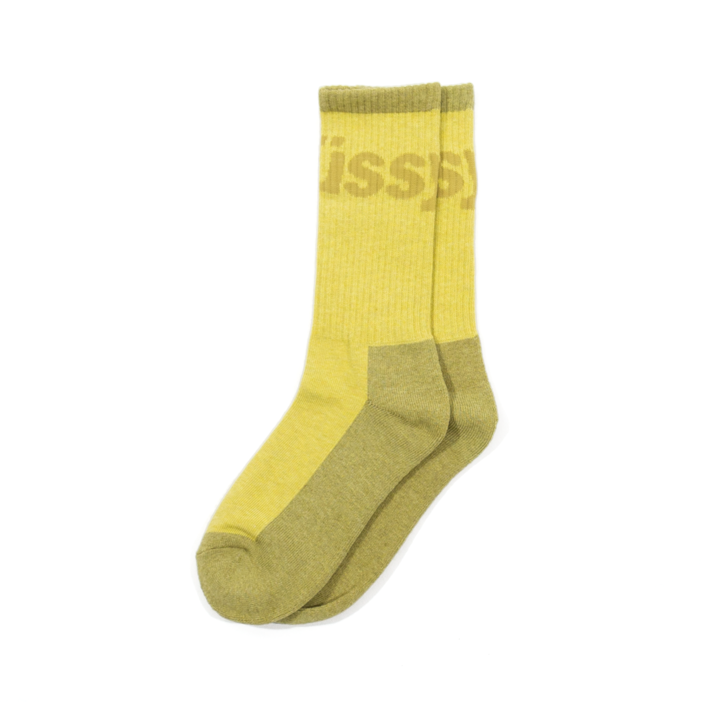 Stüssy Logo Jacquard Trail Socks - Mustard