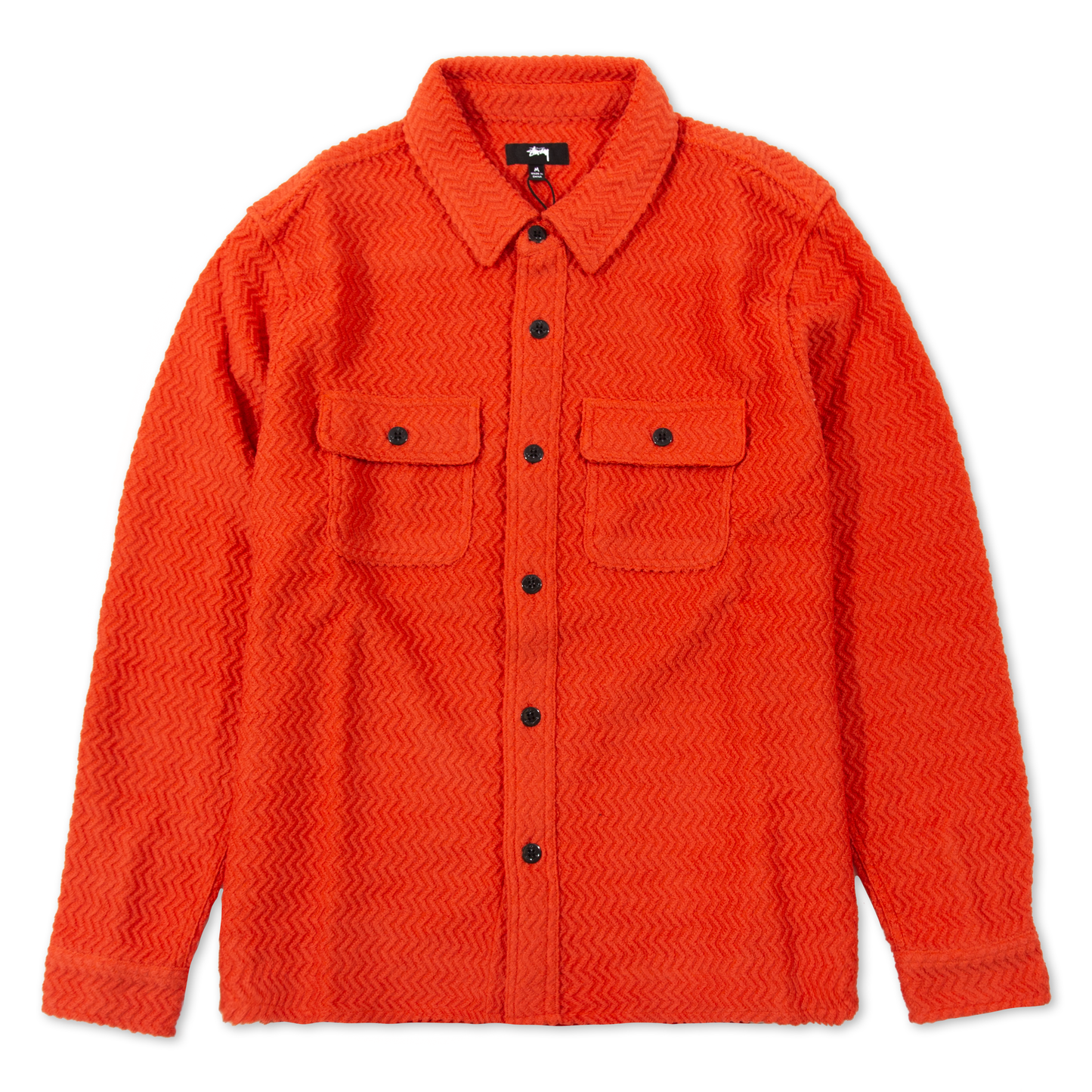 Stüssy Textured Wool CPO Shirt - Orange