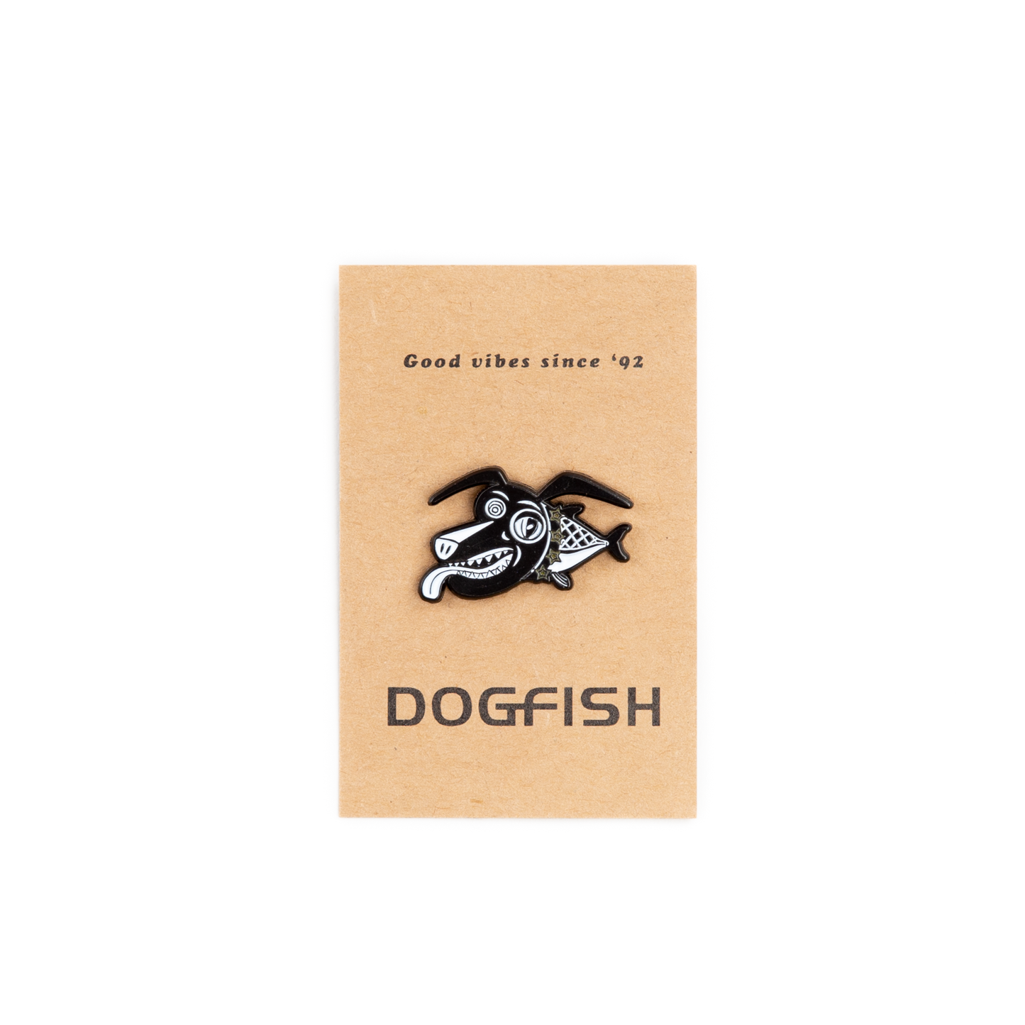 Dogfish Menswear Pin Badge - Black White