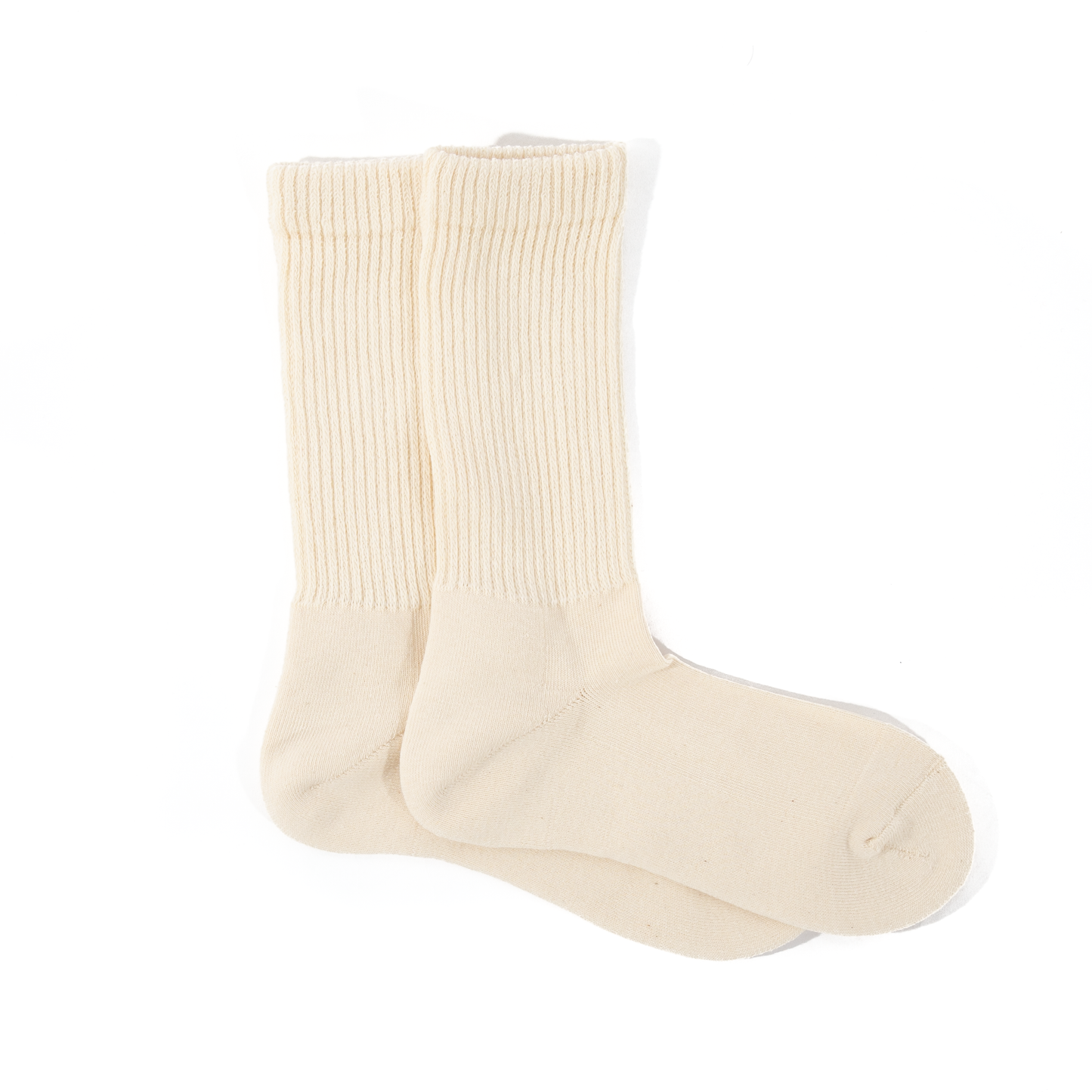 RoToTo Organic Daily 3-Pack Crew Socks - Ecru