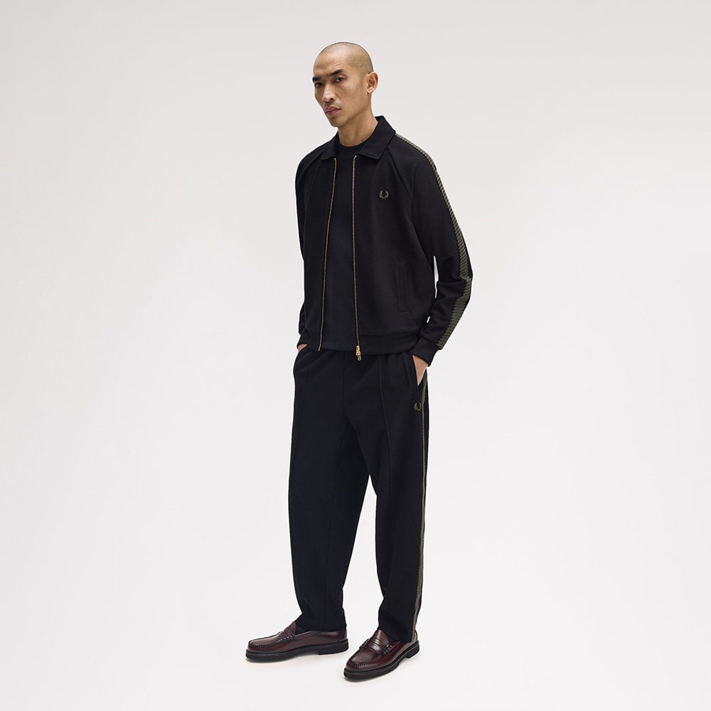Fred Perry Tennis Grip Taped Track Jacket - Black