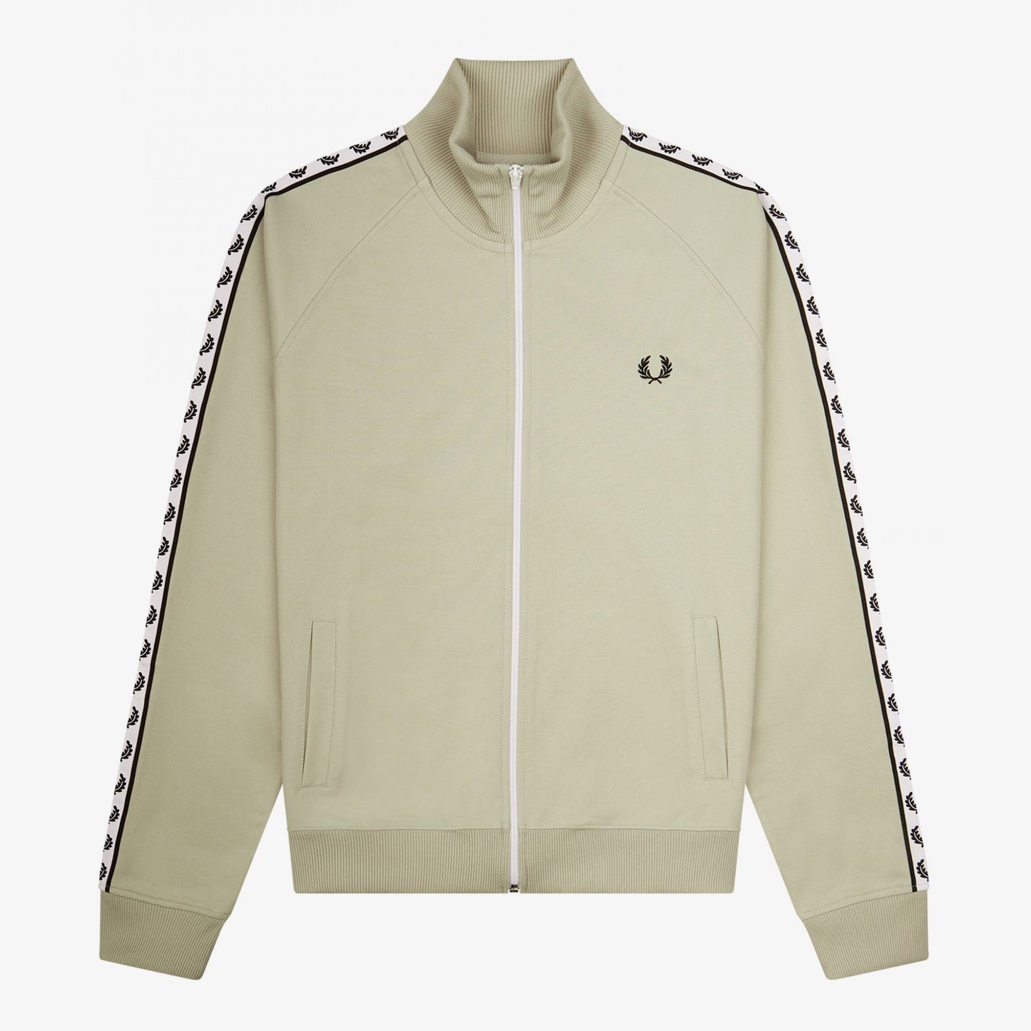 Fred Perry Taped Track Jacket - Light Oyster