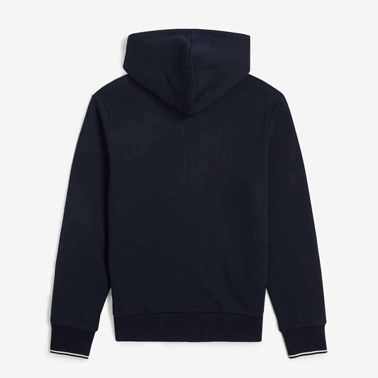 Fred Perry Hooded Zip Thru Sweatshirt - Navy