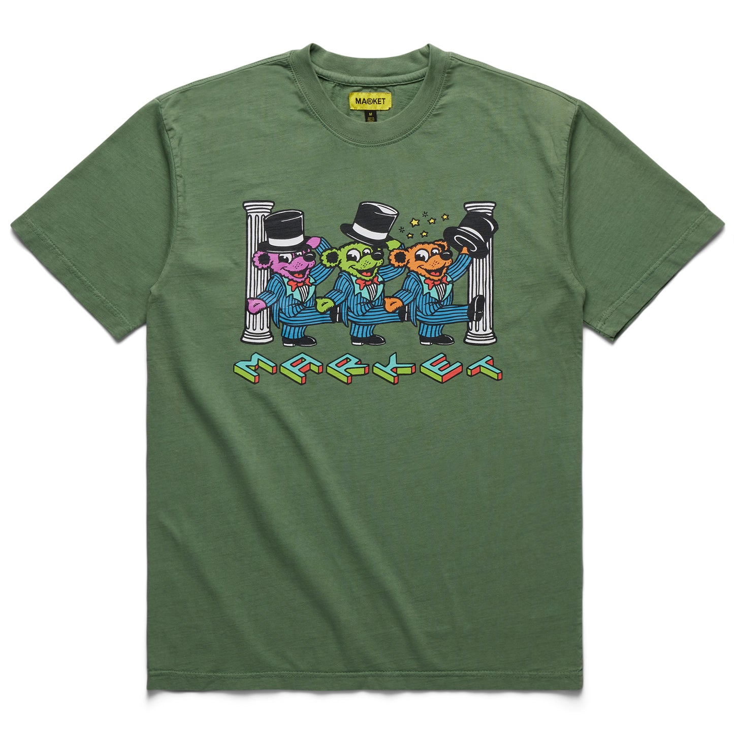 MARKET Dancing Trio Bear T-Shirt - Jade