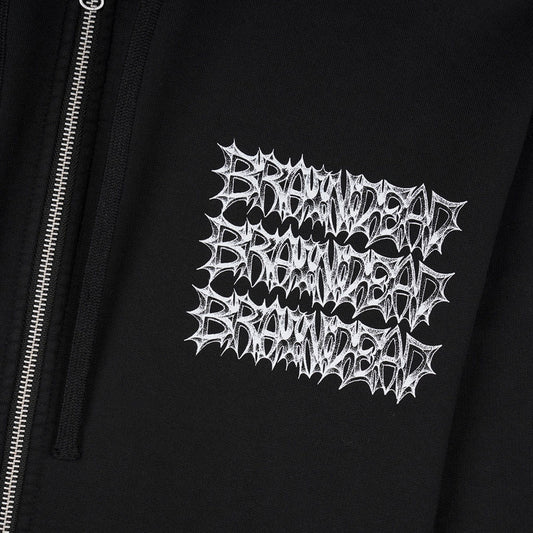 Brain Dead Jiblets Zip Up Hoodie - Black